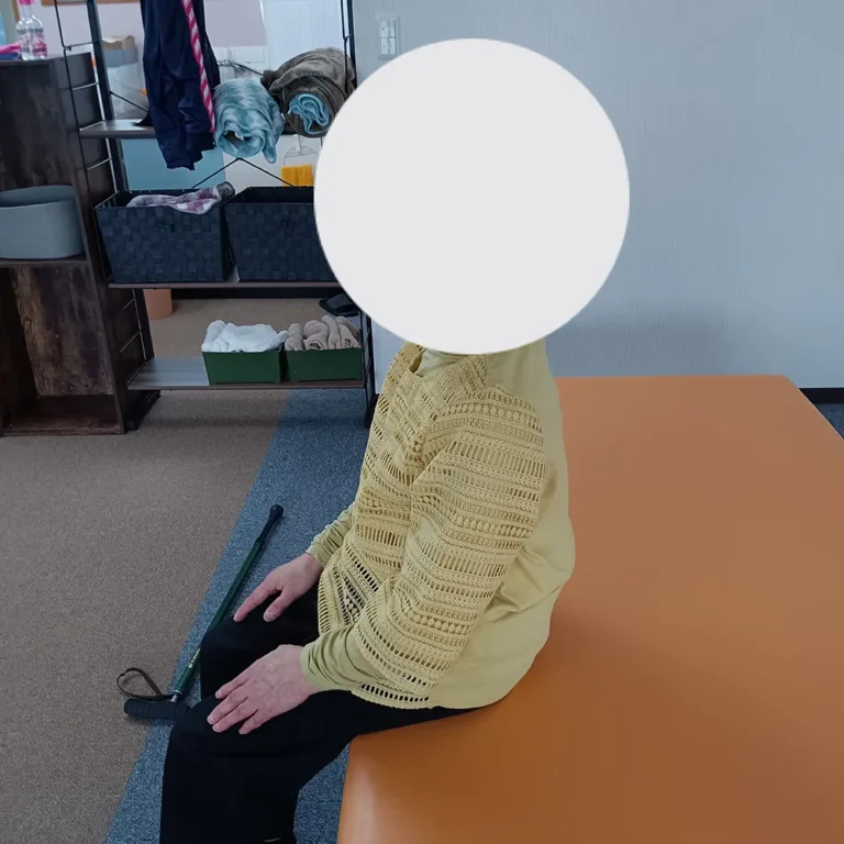 ご利用後。姿勢が伸びた状態